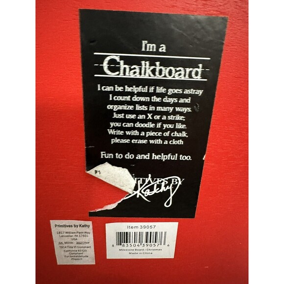 Christmas MILESTONE BOARD Wood Chalkboard Wish List Primitives By Kathy 39057 - Picture 2 of 7